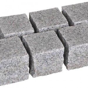 Granit Pflaster grau geflammt
